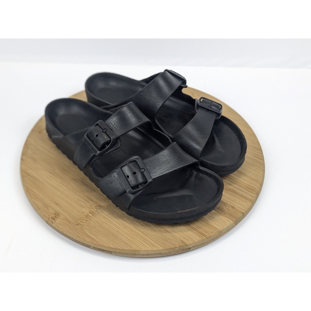 Birkenstock Mens 10 Arizona Essentials EVA Sandals Black Slip On Beach Ladies 8